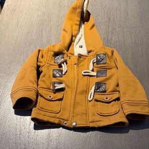 Toddler’s/ Kids Brown Hooded Toggle Coat